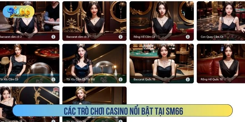 Sảnh casino cung cấp cho người chơi nhiều trò chơi hấp dẫn